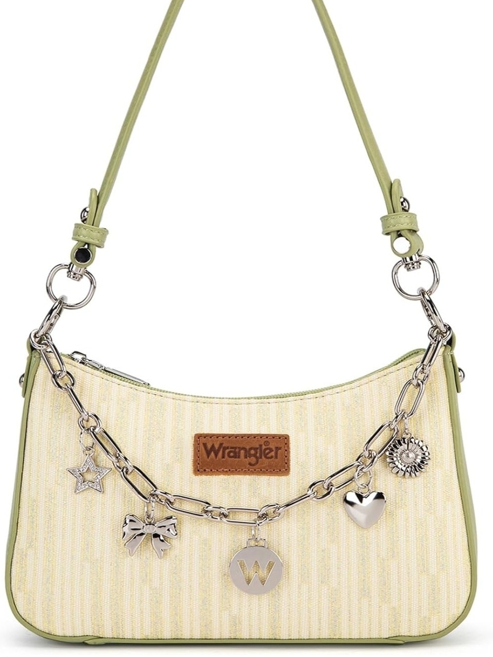 Wrangler Women's Light Yellow Green Charm Shoulder Bag